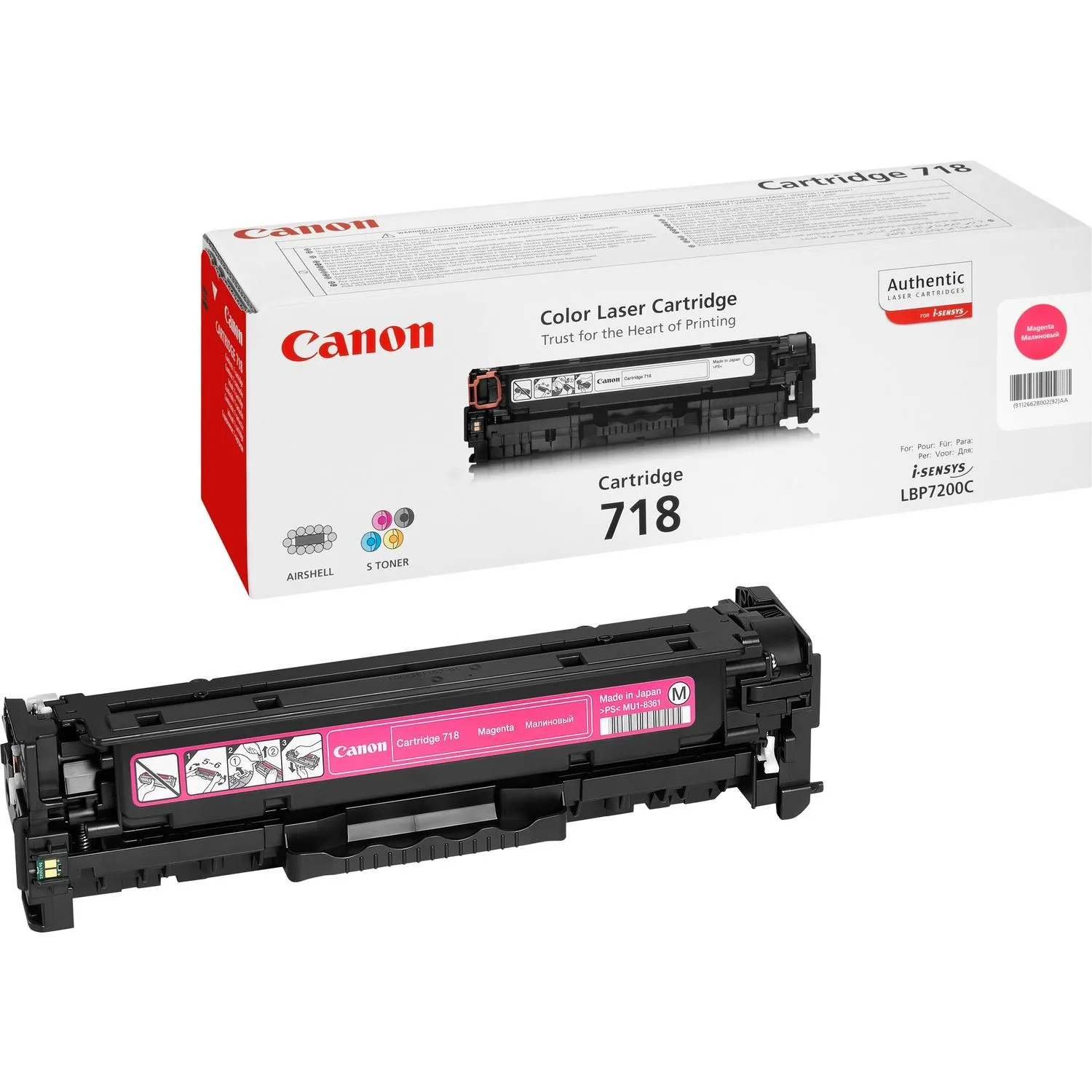 ORIGINALE Canon toner magenta 718 M 2660B002 2900 pagine - immagine 1