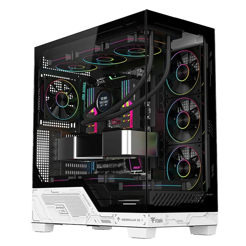 Itek Case Nebralux 01 Gaming Tower Atx 4X12Cm Argb Fan 2Xusb3 Type-C Temp Glass Side Front Pa - immagine 1