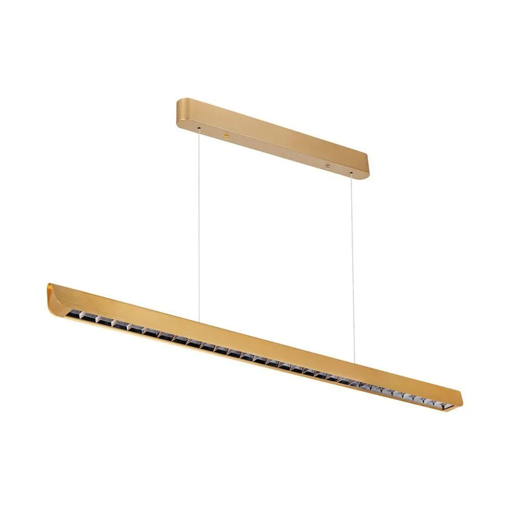V-TAC Plafoniera LED Chip Samsung a Sospensione 36W Lineare Colore Oro opaco 1227*50*60mm 3in1 - immagine 1