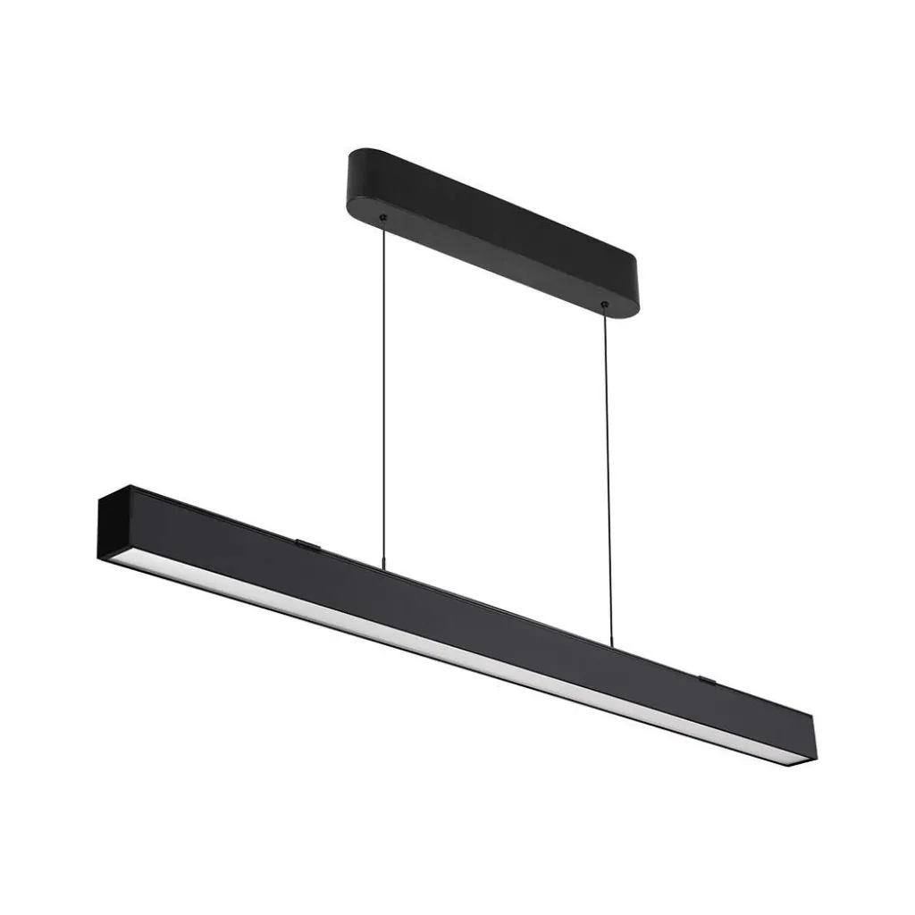 V-TAC Plafoniera LED Chip Samsung a Sospensione 40W Lineare Colore Nero 3in1 - immagine 1