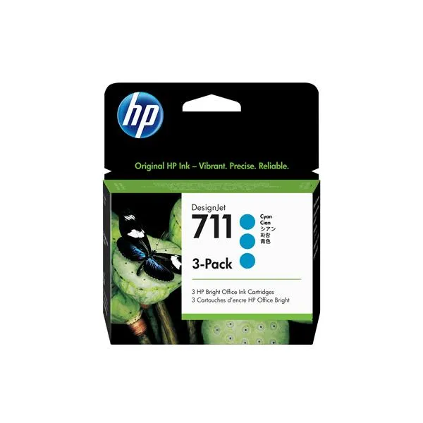 Hp Confezione Da 3 Cartucce D Inchiostro 711da 29 Ml Ciano CZ134A - immagine 1