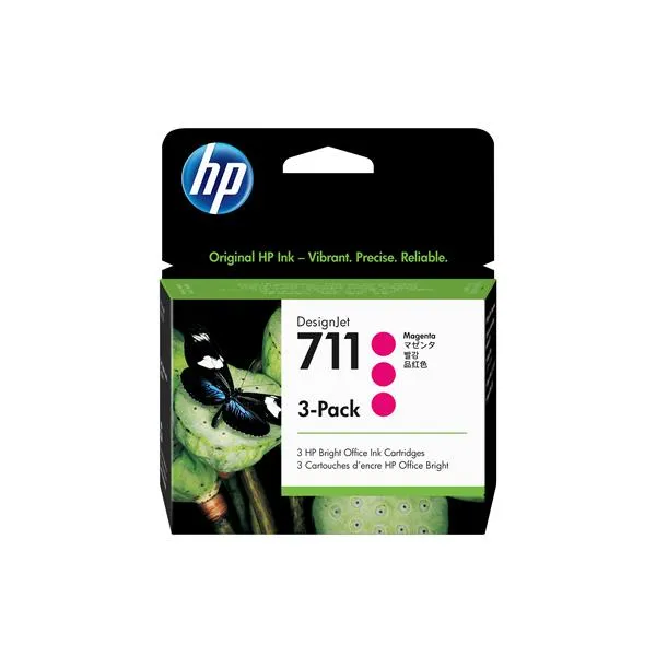 Hp Confezione Da 3 Cartucce D Inchiostro 711da 29 Ml Magenta CZ135A - immagine 1