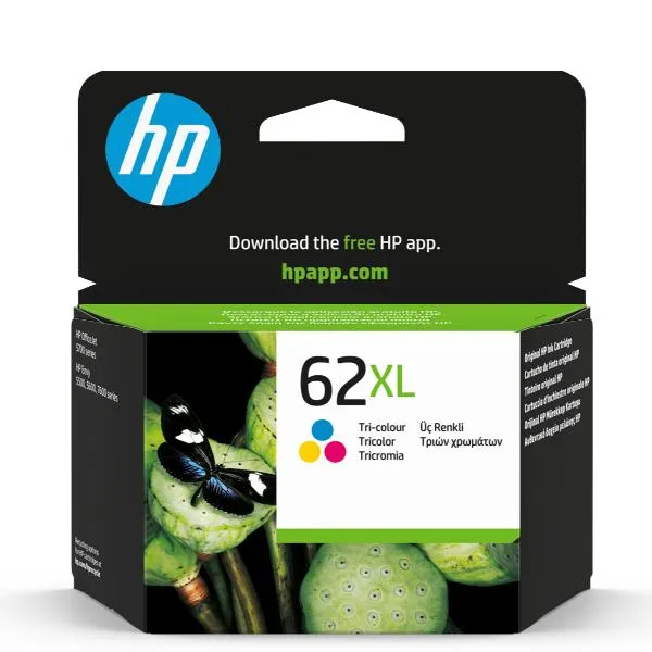 Hp 62XL High Yield Tri-Color Original Ink Cartridge D14SLAE#LS1 - immagine 1