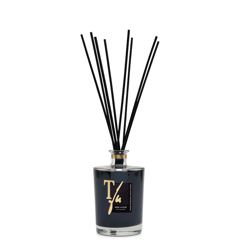 Teatro Fragranze Uniche Teatro Fragranze Uniche Nero Divino - 500 ML + BACCHETTE Vaso Trasparente - immagine 1