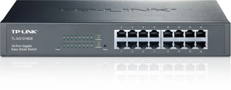 Switch 16P Gigabit Easy Managed Tpl Ink/Kit Montaggio Rack - immagine 1