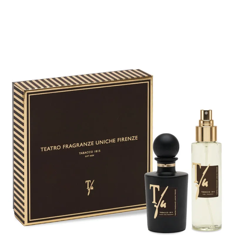 Teatro Fragranze Uniche Teatro Fragranze Uniche Tabacco 1815 100 ML Diffusore con bastoncini + 100 ML Spray Tessuto - 100 ML Diffusore con bastoncini + 100 ML Spray Tessuto - immagine 1