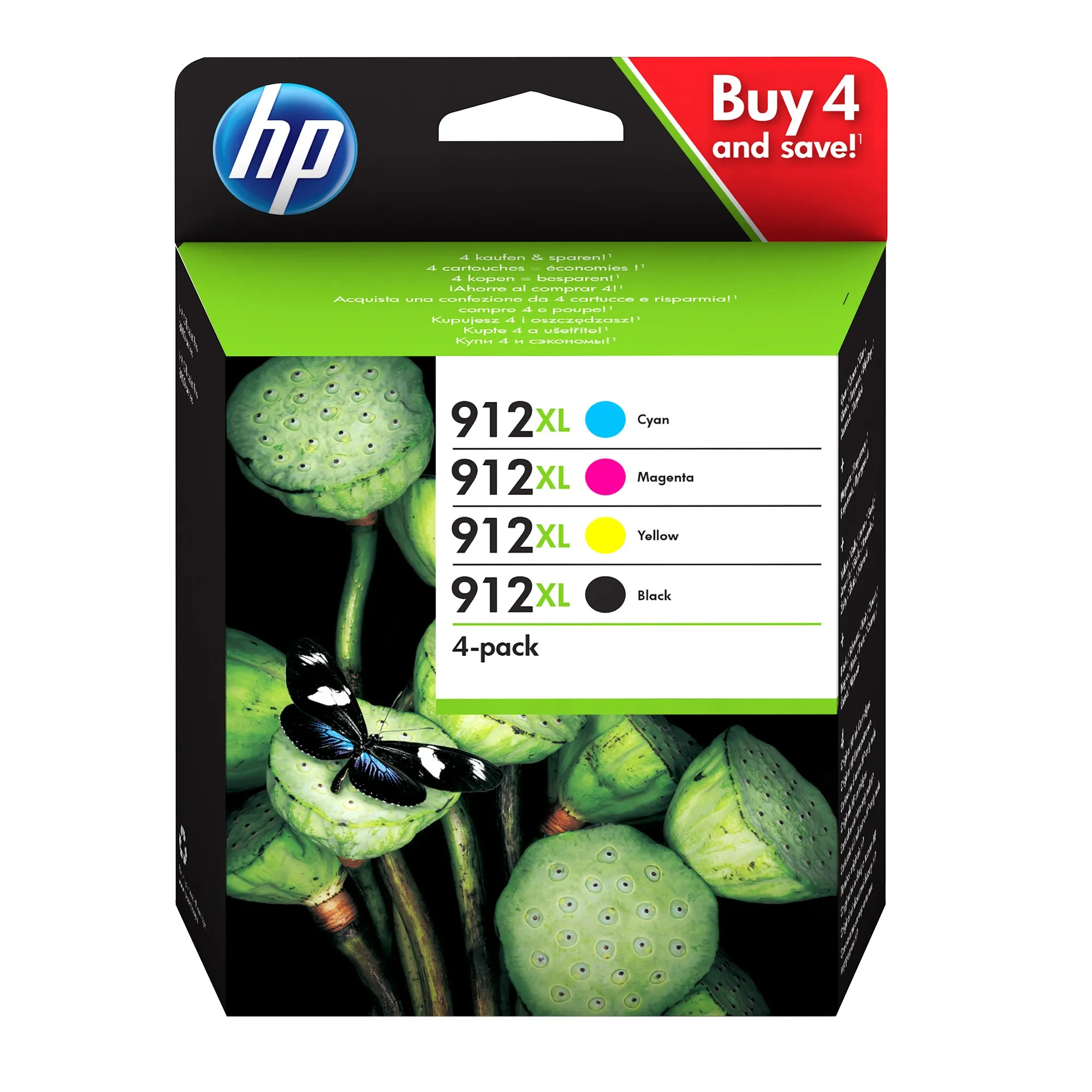 ORIGINALE HP Multipack nero / ciano / magenta / giallo 3YP34AE MCVP 912 XL - immagine 1