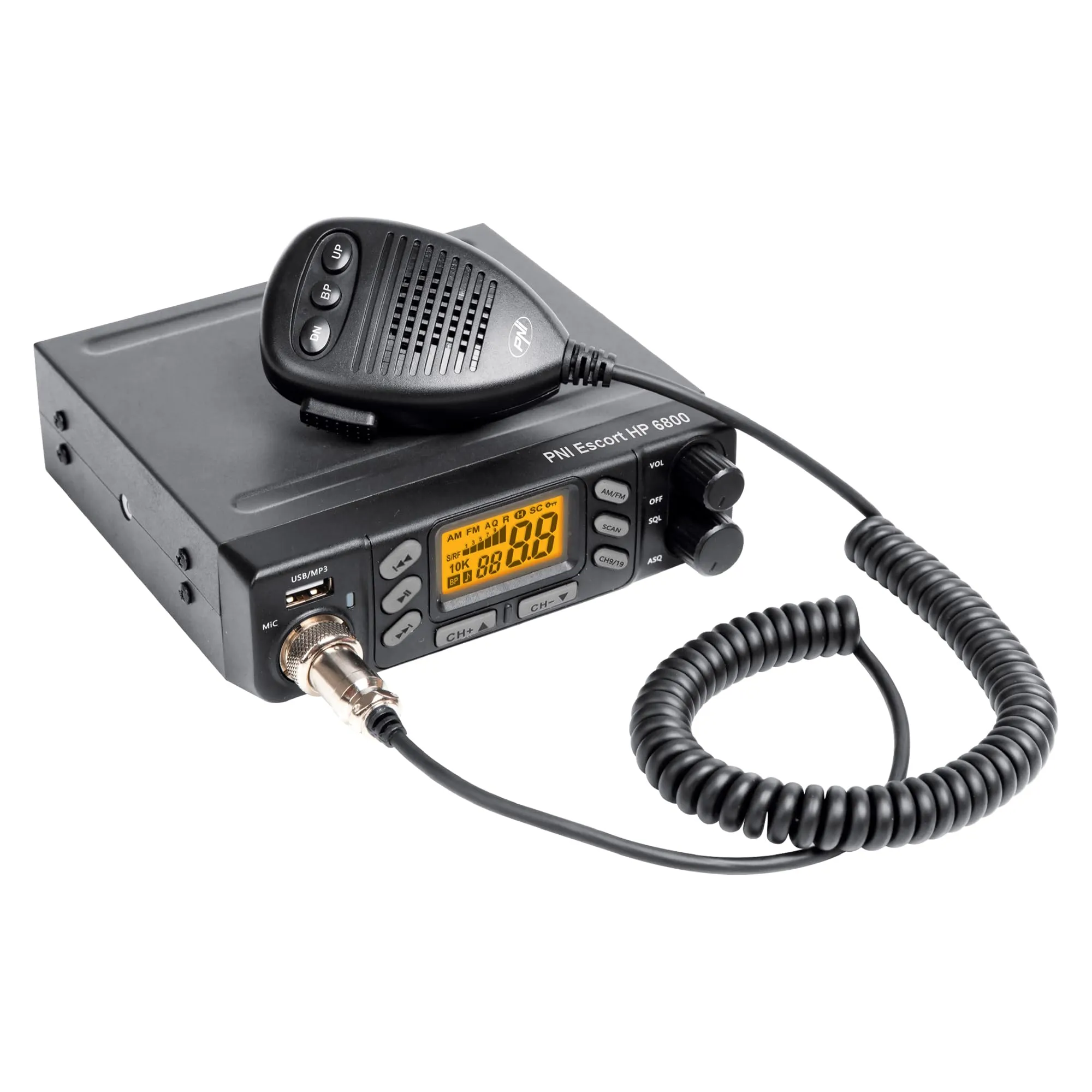 Emettitore radio CB PNI Escort 6800 ASQ, 12/24 V, lettore MP3, connettore USB, 4 W, Am-FM, spina per accendisigari inclusa - immagine 7