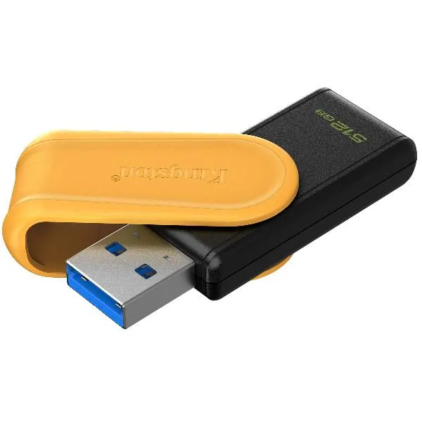 Kingston 512GB Portable USB 3.2 Gen 1 Datatraveler Exodia S (Black/Yellow) DTXS/512GB - immagine 1