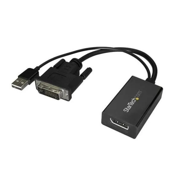 Startech Adattatore Dvi A Displayport Alimentato Via USB - Convertitore Dp 1920x1200 DVI2DP2 - immagine 1