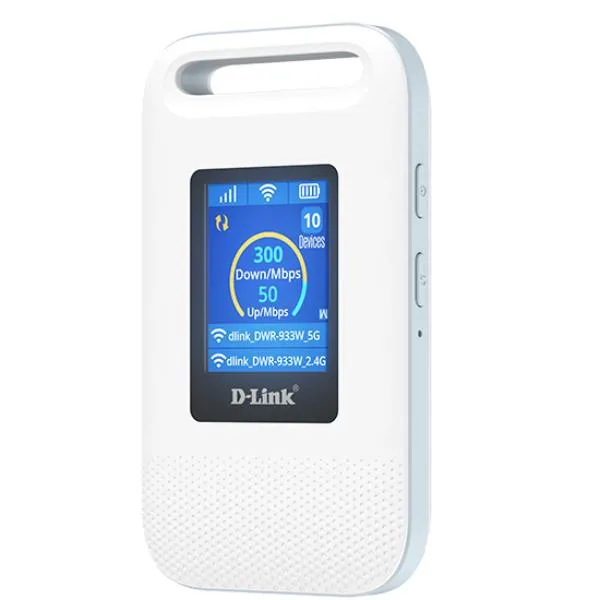 D-Link Router Hotspot Portatile 4G+ Lte Cat. 6 Wi-Fi Dual Band AX600 - Fino A 64 Dispositivi Connessi 1 Porta USB DWR-933W - immagine 1