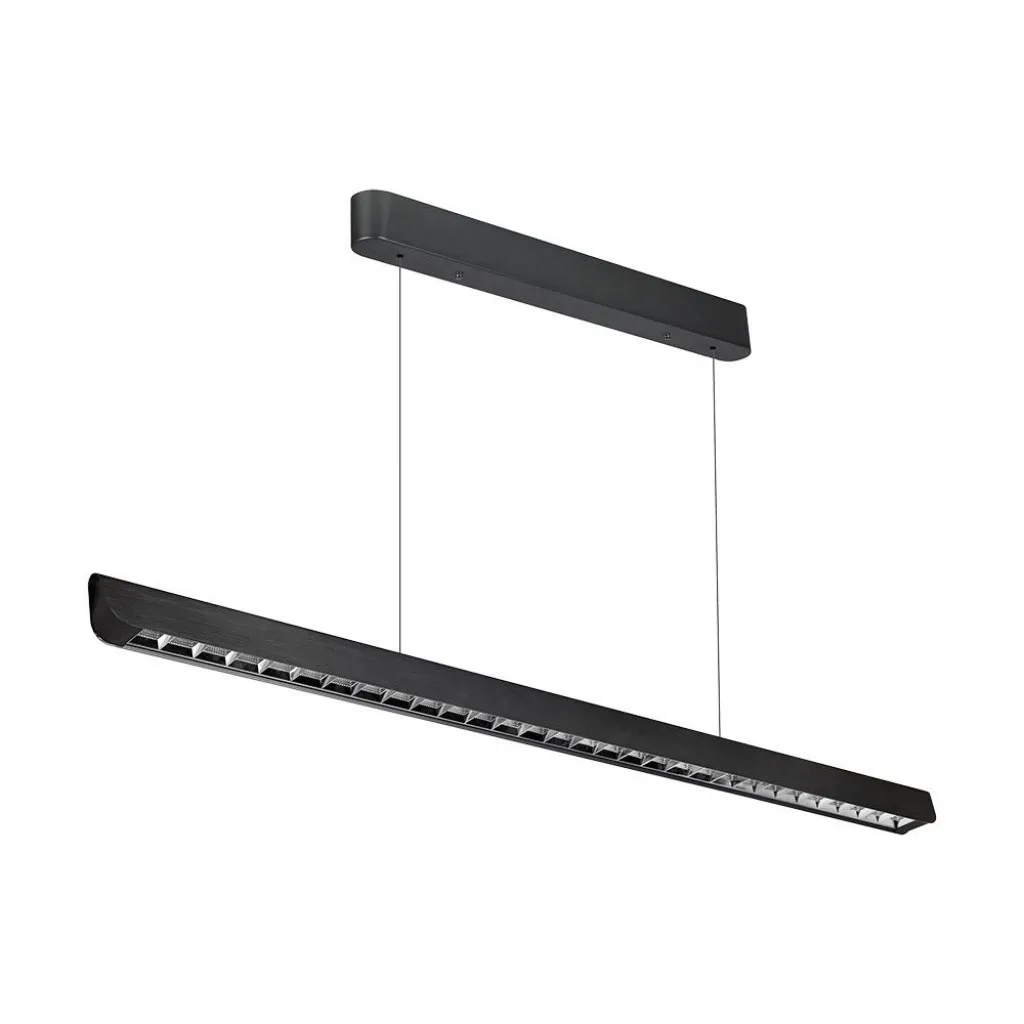 V-TAC Plafoniera LED Chip Samsung a Sospensione 36W Lineare Colore Nero 1227*50*60mm 3in1 - immagine 1