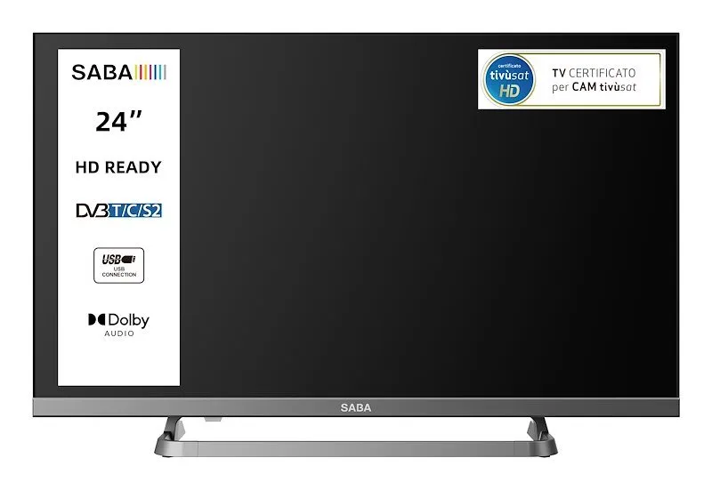 Saba Tv LED 24" Sa24sm10 Grigio - immagine 1