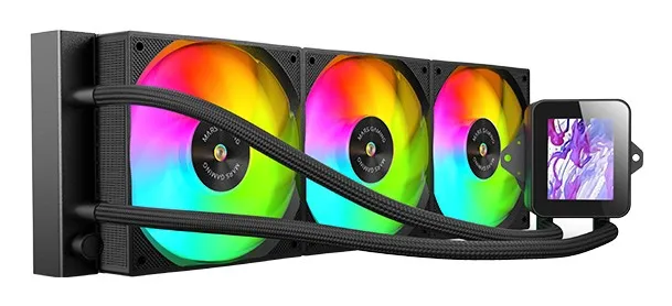 Mars Gaming MLVISION360 sistema di raffreddamento per computer Processore Raffreddatore di liquidi tutto in uno 12 cm Nero - immagine 1