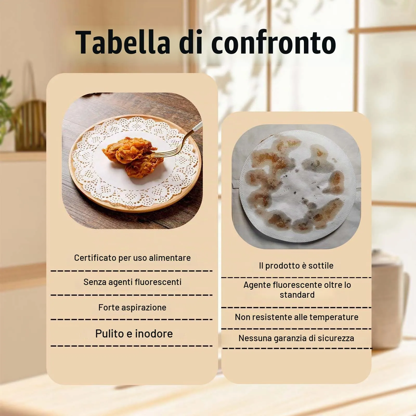 Centrini di carta in pizzo, diametro 19 cm, 100 pezzi, carta assorbente per cibo, design elegante, materiale ecologico,Centro di carta per torte, dolci, torte, biscotti, cibi fritti - immagine 4