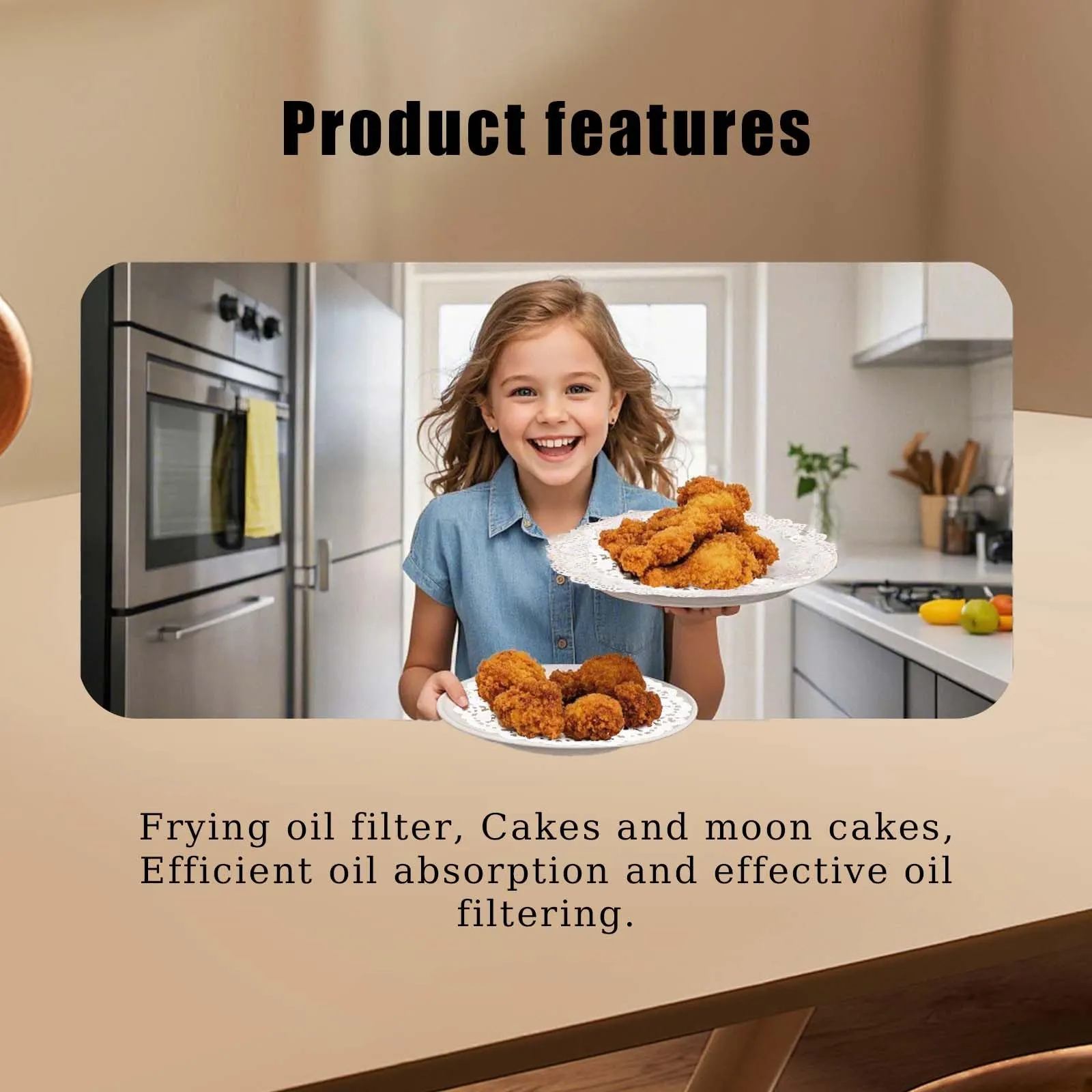 Centrini di carta in pizzo, diametro 19 cm, 100 pezzi, carta assorbente per cibo, design elegante, materiale ecologico,Centro di carta per torte, dolci, torte, biscotti, cibi fritti - immagine 6