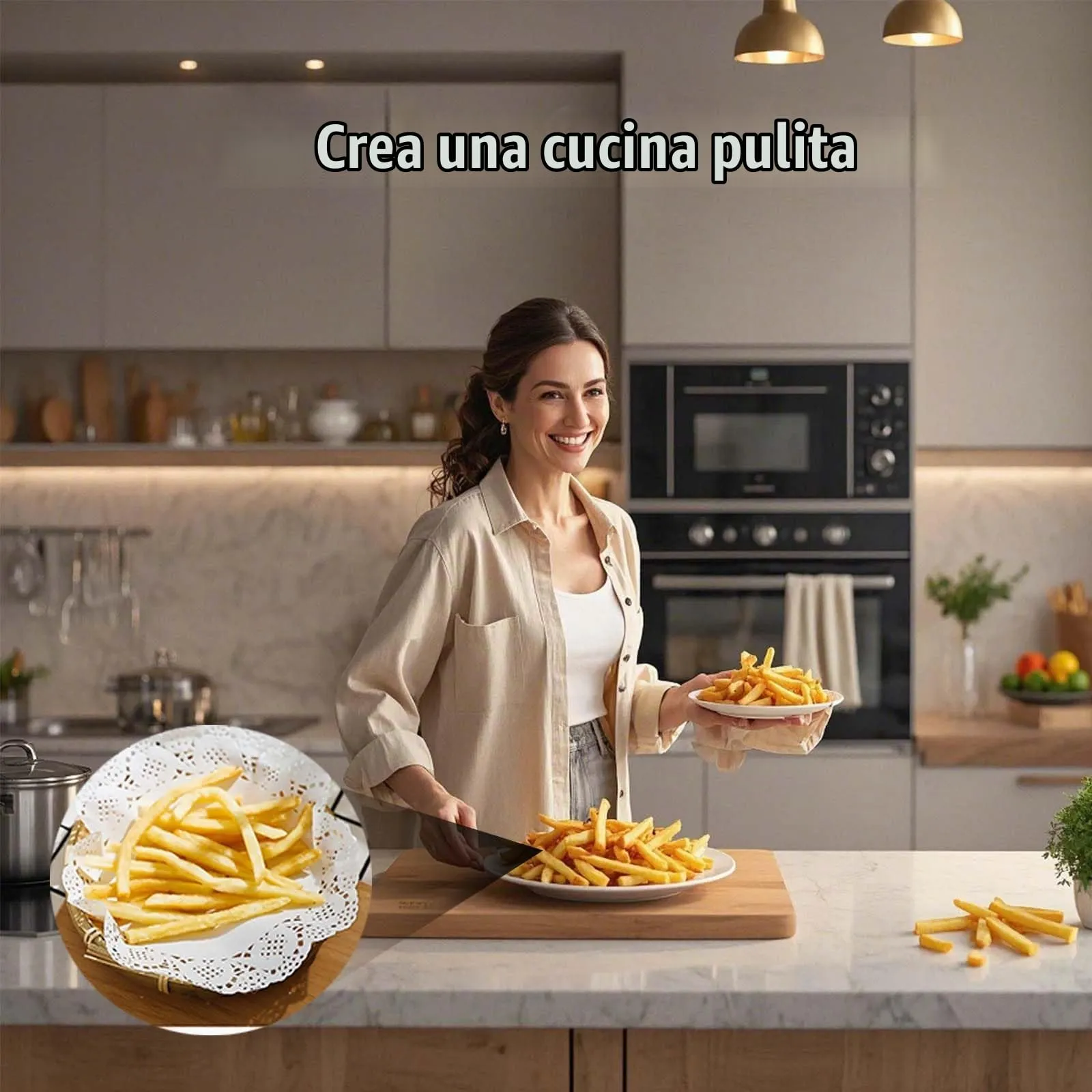 Centrini di carta in pizzo, diametro 19 cm, 100 pezzi, carta assorbente per cibo, design elegante, materiale ecologico,Centro di carta per torte, dolci, torte, biscotti, cibi fritti - immagine 7