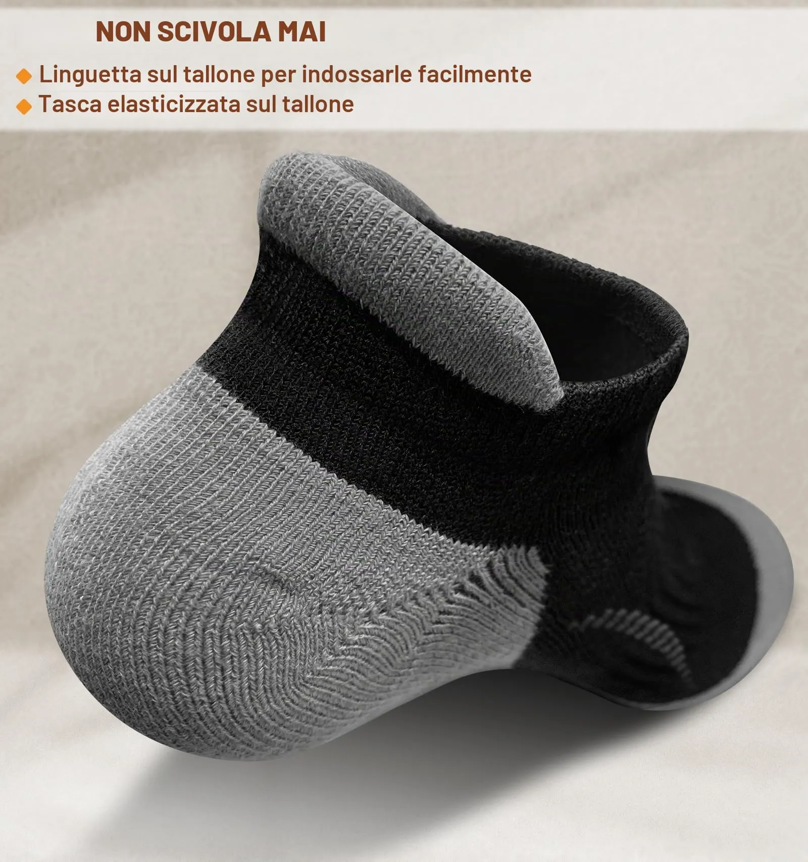 BULLIANT Calzini Uomo Corti 6 paia, Calze Uomo Corte Sportive Traspirante Calze Alla Caviglia,Assorbimento Dell'umidità(6coppie,43-46) - immagine 6