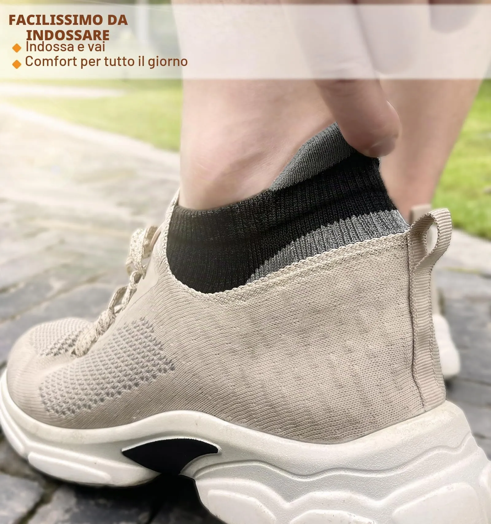 BULLIANT Calzini Uomo Corti 6 paia, Calze Uomo Corte Sportive Traspirante Calze Alla Caviglia,Assorbimento Dell'umidità(6coppie,39-42) - immagine 3