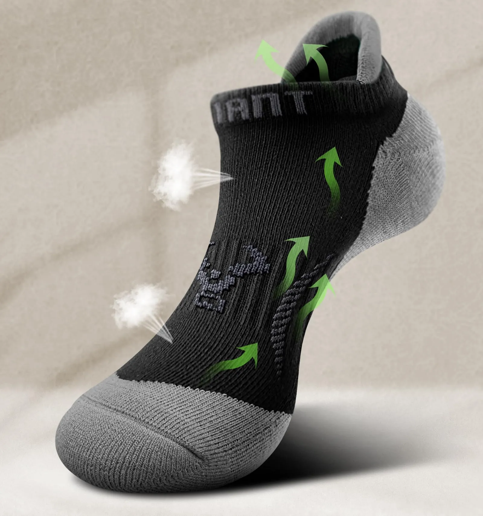 BULLIANT Calzini Uomo Corti 6 paia, Calze Uomo Corte Sportive Traspirante Calze Alla Caviglia,Assorbimento Dell'umidità(6coppie,39-42) - immagine 4