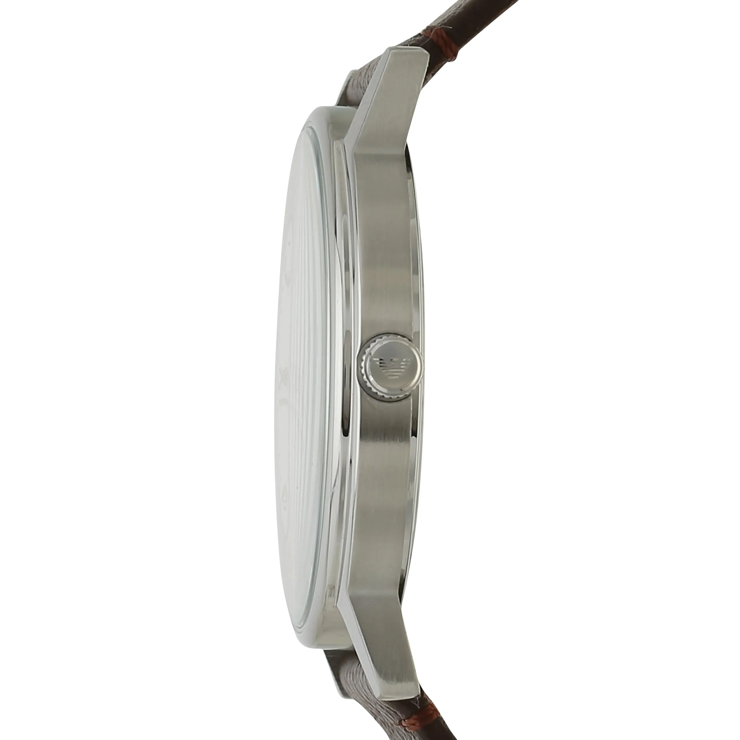 Emporio Armani Orologio da uomo, movimento a tre lancette, cassa in acciaio inossidabile argento 41 mm con cinturino in pelle, AR11173 - immagine 3