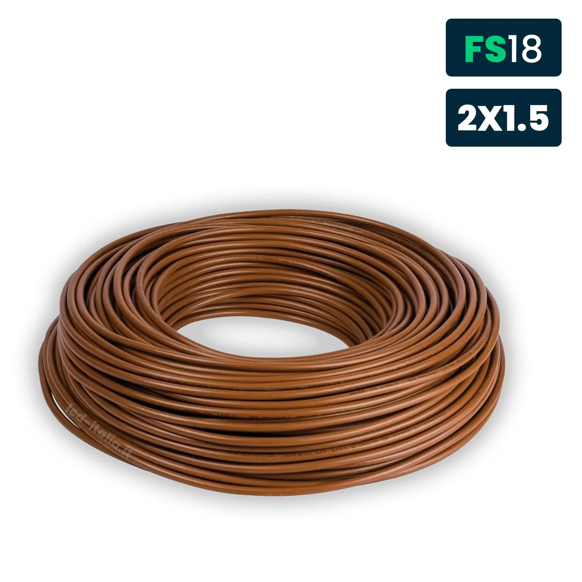 Cavo Bipolare Fs18Or18 450/750V 2X15Mm? Marrone - immagine 1