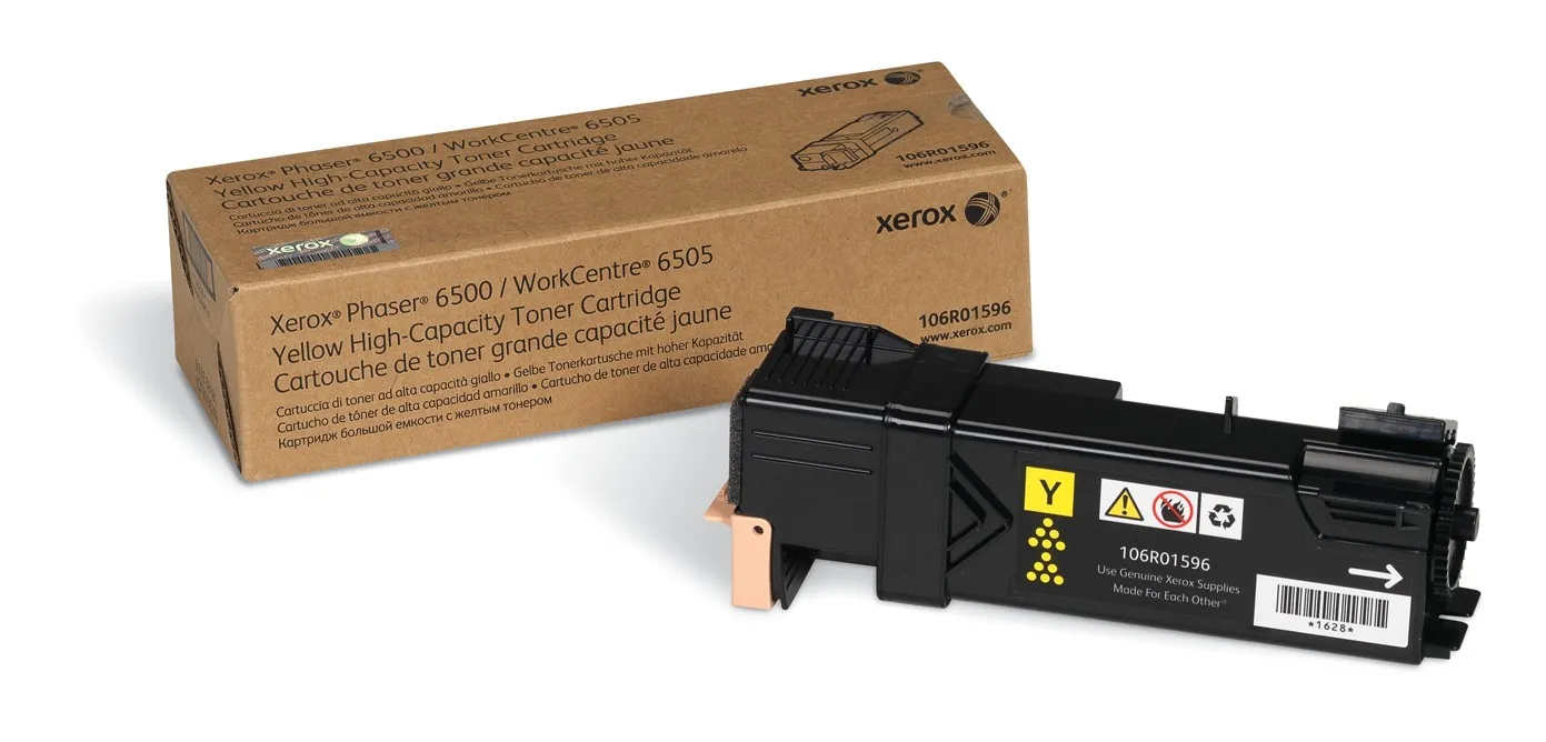 ORIGINALE Xerox toner giallo 106R01596 Phaser 6500 2500 pagine - immagine 1