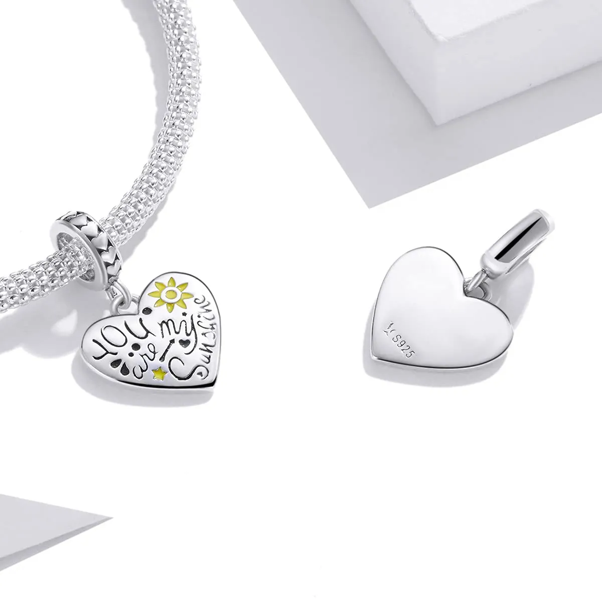 Charm per bracciale You Are My Sunshine Charm in argento sterling 925 - immagine 5