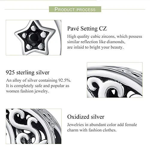 Teleye Charm distanziatore Moon & Stars per bracciale - immagine 5