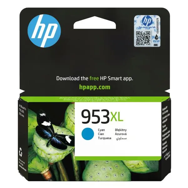 Hp 953XL High Yield Cyan Original Ink Cartridge F6U16AE#LS1 - immagine 1