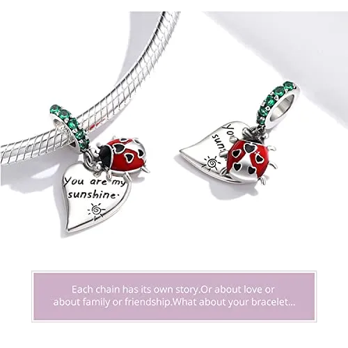 You Are My Sunshine Charm 925 Sterling Silver Charm Fits Most Bracelets - immagine 3
