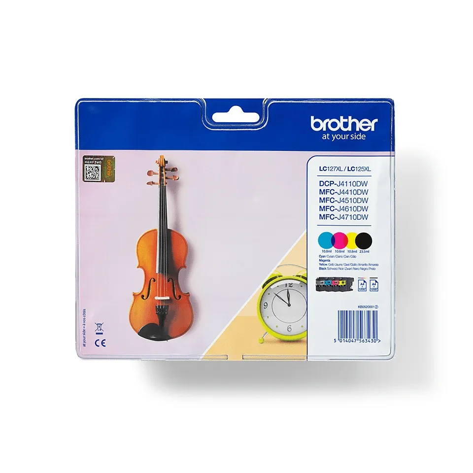 Originale Brother LC127XL/LC125XL pacco da 4 cartucce - LC127XLVALBP - immagine 1
