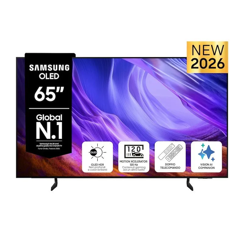 Samsung TV OLED 65" Qe65s85haexzt Black - immagine 1