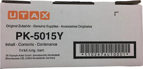 ORIGINALE Utax toner giallo PK-5015Y 1T02R7AUT0 3000 pagine - immagine 1