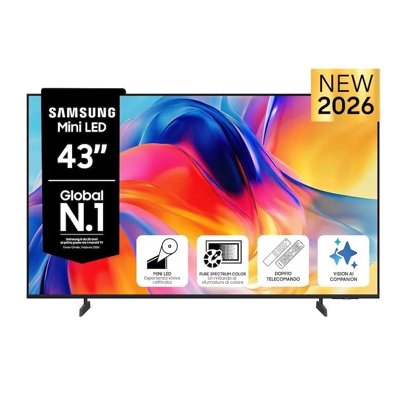 Samsung Smart TV Mini LED 4K Ue43m70hauxzt Titan Black - immagine 1