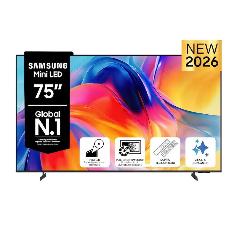 Samsung Smart TV Mini LED 4K 75" Ue75m70hauxzt Titan Gray - immagine 1