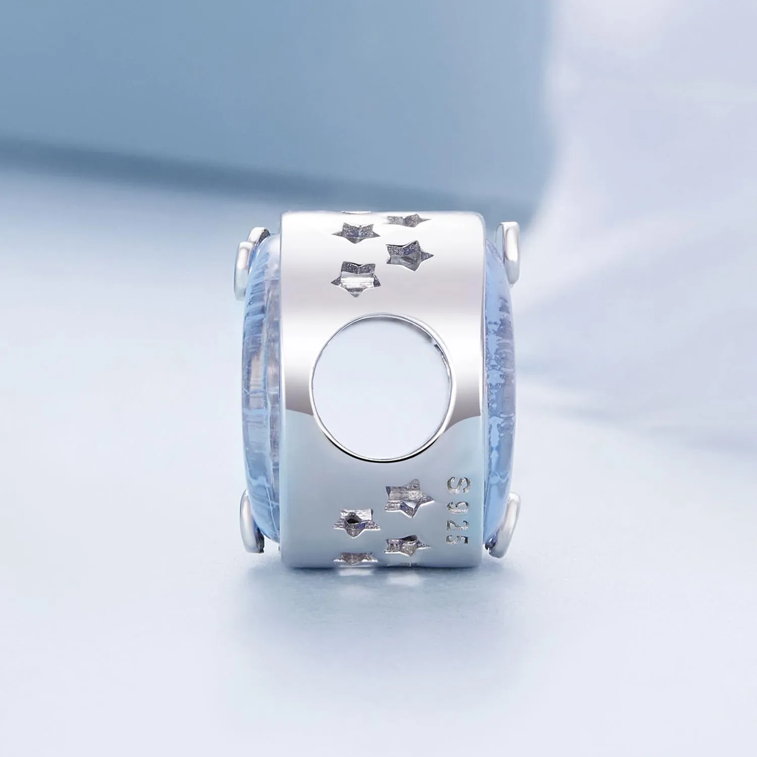 Ciondolo Moon Starburst Charm in argento sterling 925 adatto per collana - immagine 8