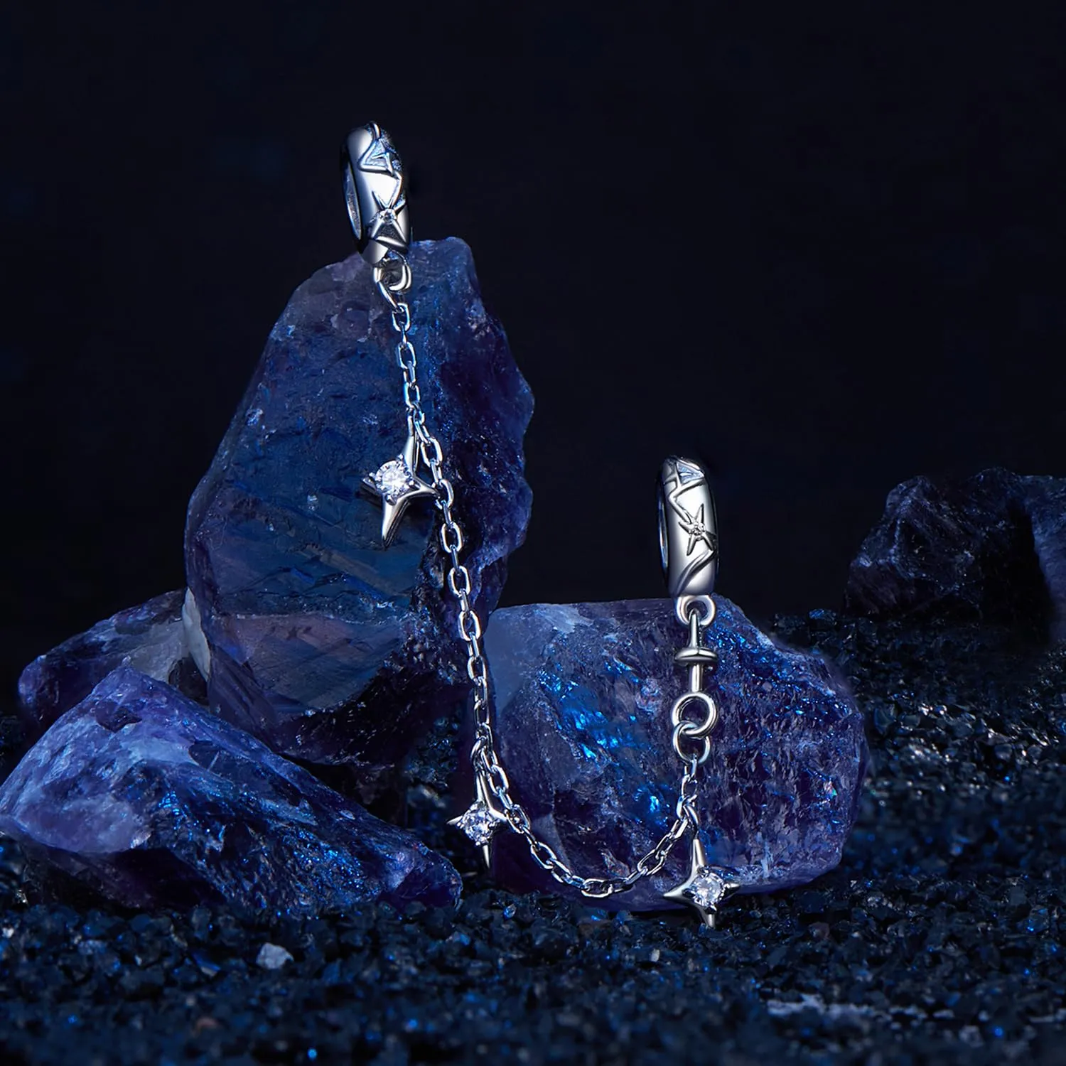 Ciondolo a catena di sicurezza Star Ciondolo in argento sterling 925 adatto - immagine 8