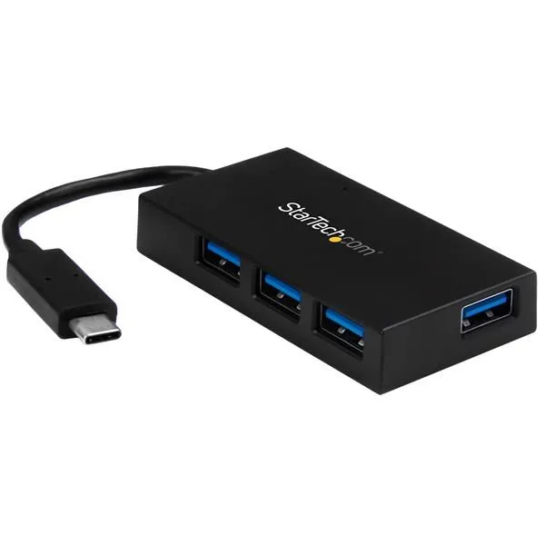 Startech Hub USB 3.0 A 4 Porte - Perno E Concentratore Usb-C 4x Usb-A Adattatore Di Alimentazione Incluso (HB30C4AFS) HB30C4AFS - immagine 1