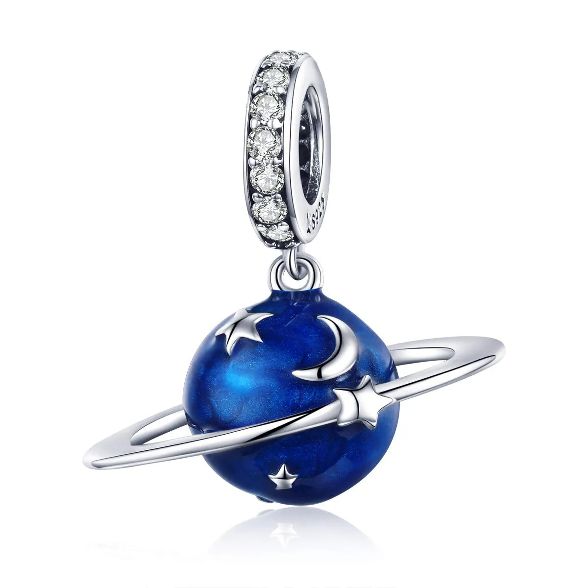 Blue Planet Charm 925 Argento Sterling si adatta Bracciale Most Bracelets - immagine 1
