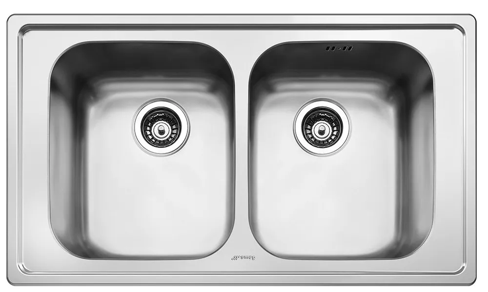 Smeg Lavello 2 Vasche SP862 Acciaio Inox Spazzolato - immagine 1
