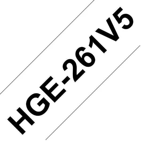 Brother Nastro Hg Da 36MM Nero Su Bianco (consente Velocità Di Stampa 80 MM/S Risoluzione 360X720DPI) Confezione 5 Pezzi HGE261V5 - immagine 1