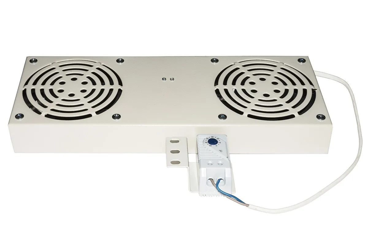Armadio Rack Kit 2 Ventole Con Display Per Armadi Rack Grigio - immagine 1