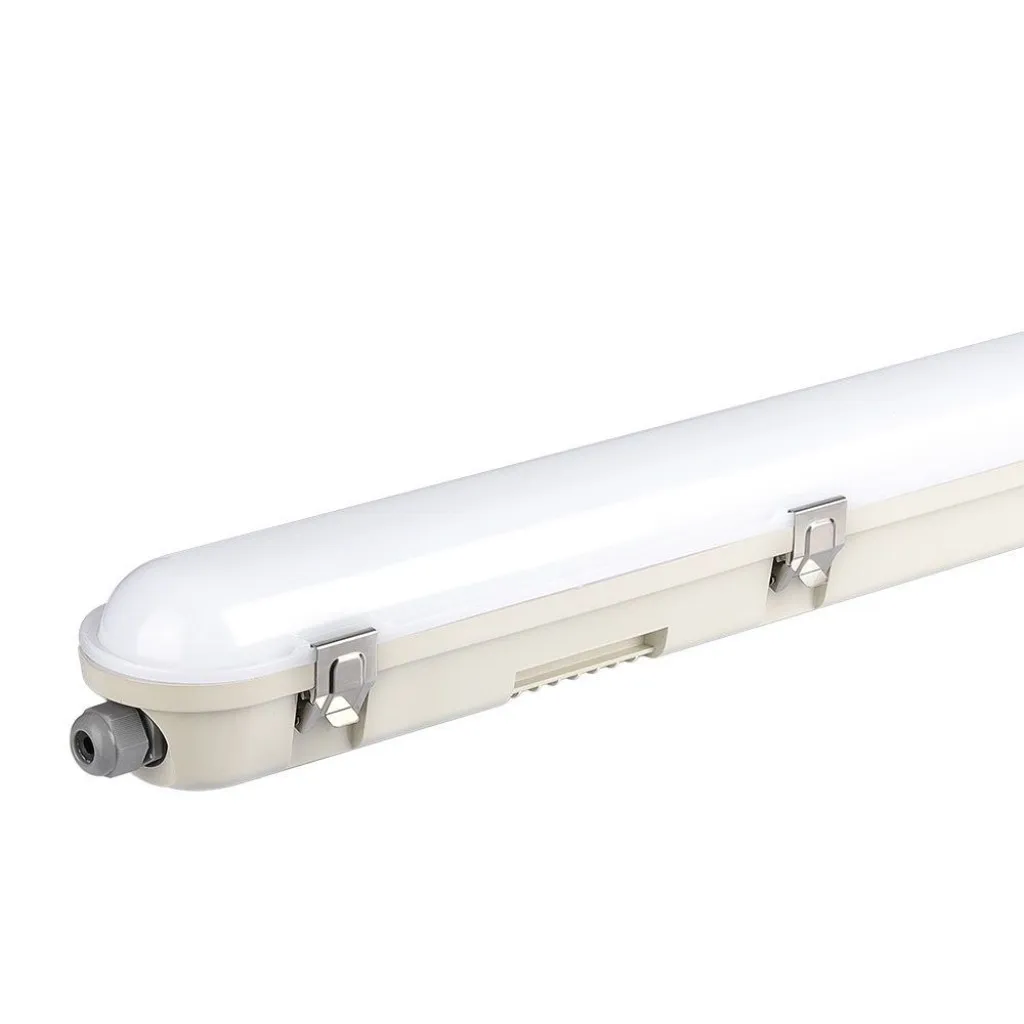 V-TAC PRO Plafoniera LED Chip Samsung Impermeabile 48W 120LM/W M-Series 1500mm con Kit di Emergenza e 4000K IP65 - immagine 1