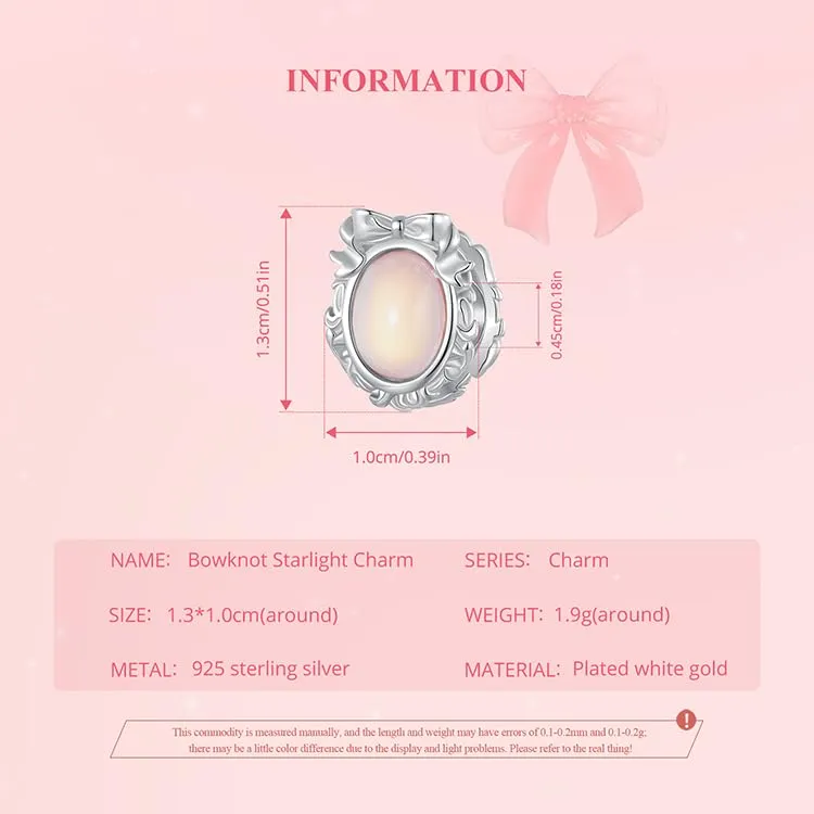 Teleye Bowknot Starlight Charm Fascino in Argento Sterling 925, SCC2935 - immagine 6