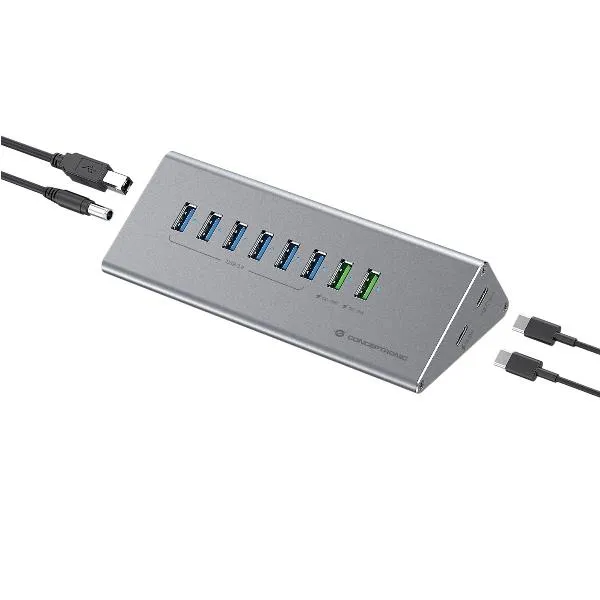 Conceptronic 10-IN-1 60W USB 3.0 Hub Charger HUBBIES18G - immagine 1
