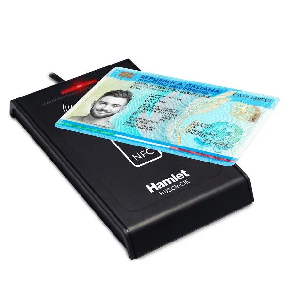 Hamlet Lettore USB Contactless Nfc Per Smart Card Carta Identità Elettronica Tessera Sanitaria. HUSCR-CIE - immagine 1