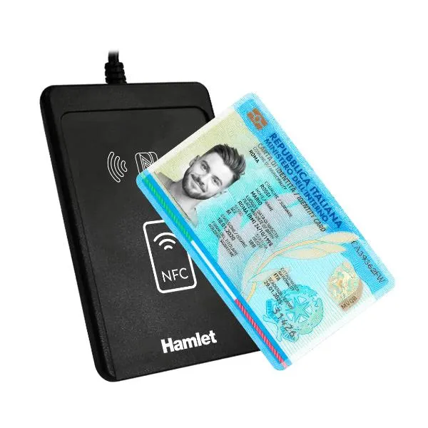 Hamlet Lettore USB Solo Contactless Nfc Per Smart Card Carta Identità Elettronica Tessera Sanitaria. HUSCR-CIEP - immagine 1