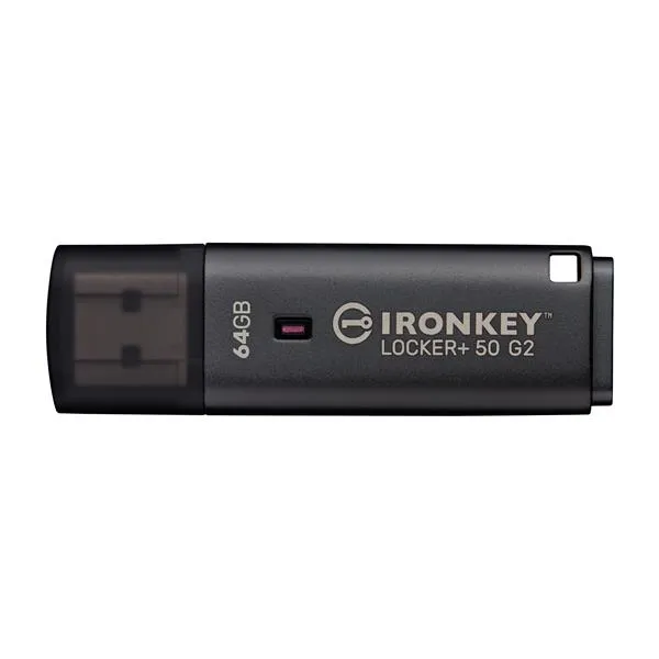 Kingston 64GB Ironkey Locker Plus 50 G2 Fips 197 AES-256 IKLP50G2/64GB - immagine 1