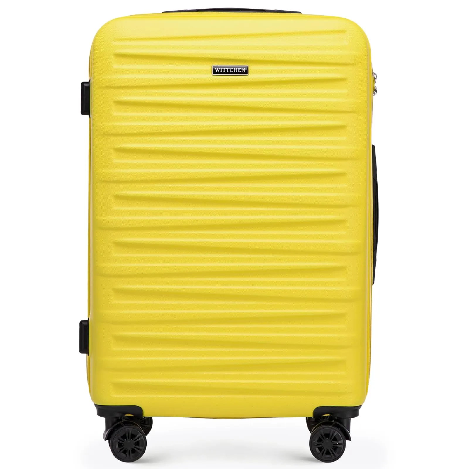 WITTCHEN Skyspeed Line Valigia media rigida con ruote in ABS Trolley medio Valigia da viaggio Serratura a combinazione Manico telescopico 4 ruote Giallo Ryanair/ITA Airways/Wizz Air - immagine 1
